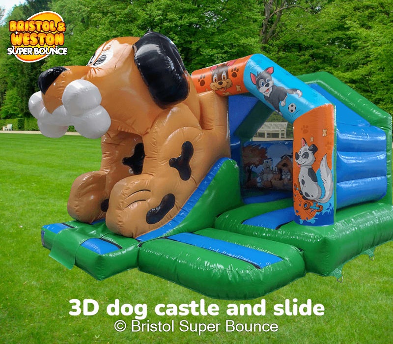 3D Puppy dog castle and slide - Bouncy Castle Hire in Bristol, Weston ...